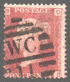 Great Britain Scott 33 Used Plate 78 - DB - Click Image to Close